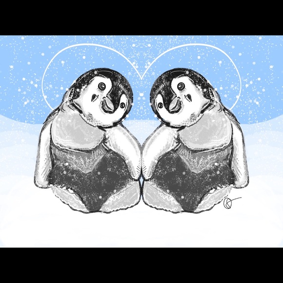 Nursery Penguin Art Print-4”x6”-Unframed - Picture 2 of 3